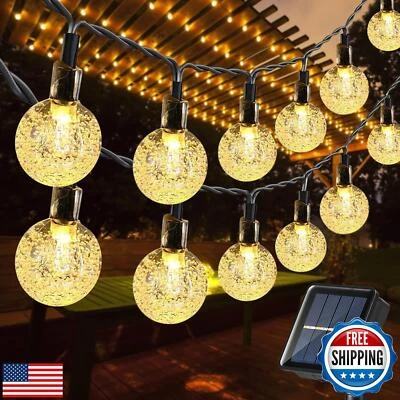 Toodour Solar String Lights Outdoor, 36ft 60 LED Globe String Lights, Waterpr