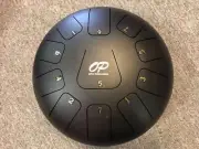 Opus Percussion 12" Metal 11-Note Standard Carves Style Tongue Drum in Black
