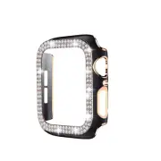 Worryfree Gadgets Bling Bumper Case for Apple Watch Black/Rose Gold 45mm