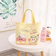 Kawaii Kirby Anime Lunch Bag for School, Work and Picnic - Cute Reusable Tote, Snack Bag for Boys, Girls and Teens, Yellow