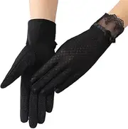 [LEIXIUSM] Women's Summer Short Style Driving and Outdoor Cycling Gloves lace Touch Screen Gloves