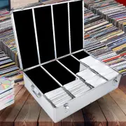 Traderight 1000 Discs Aluminium CD DVD Cases Bluray Lock Storage Box Organizer Free Inserts