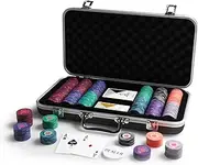 JPT 300 Chip Poker Set - Black Case - 10g Poker Chips - 2 x Official Jacks Pro Cards