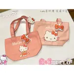 泰國正版MOSHI MOSHI HELLO KITTY蝴蝶結吊飾帆布手提袋 手提包 隨身包