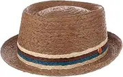 [Mayser] Gareth Pork Pie Straw Hat Pork Pie Hat Sun Hat Summer Hat Porkpie Men - Made in The EU Spring Summer