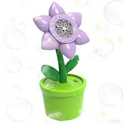 Bubble Machine with Light - Sunflower Shape Automatic Bubble Maker Toy | Battery Operated Outdoor Toys for Children 3+ Years, Includes 2 Bottles of Refill