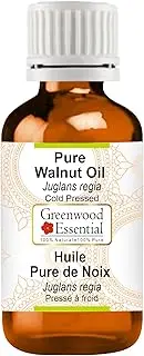 Greenwood Essential Pure Walnut Oil (Juglans regia) Cold Pressed for Personal Care 30ml (1.01 oz)