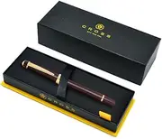 Free Personalised Luxury Gift Pen Bailey Light Fountain Rollerball Ballpoint Pen Laser Engraved Customised Graduation Retirement Event Anniversary Present (Fountain Pen (Fine 0.5mm), Burgundy)