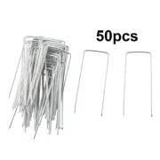 Convenient Galvanised Metal Ground U Tent Pegs for Artificial Turf (50pcs)