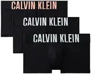 [Calvin Klein] Men's Intense Power Microfiber Stretch Low Rise Trunk 3PK, B- PP Punch, White