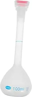 TEMPNAP Volumetric Flask for Laboratory High Precision Lab Measuring Flask with Ergonomic Design Construction Easy Liquid Level Observation for Accurate Chemical Testing