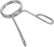 Generic Dumbbell Bar Circlip Dumbells Barbell Grip Strength Training Equipment Barbell Clamps for Bar Barbell Collars Fitness Barbell Clips Weight Clamps Weight Clips for Bars Silver Iron
