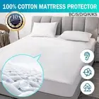 Terry Cotton Mattress Protector Bed Matress Waterproof Single King BabyCot Queen