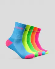 [Lucid] Lucid Boys' Fluro Crew Socks 5 Pack One Size Multicolor