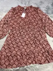 LC Lauren Conrad Plus Size 3X Ruffled Shirt Dress