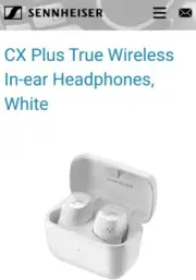Sennheiser CX Plus True Wireless In-ear Headphones White Charger-Case ANC Posted
