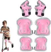 Kids Knee and Elbow Pads | Comfortable Kids Protective Gear Set | Flexible Protector for Outdoor Activities Cycling Rollerblading Scootering