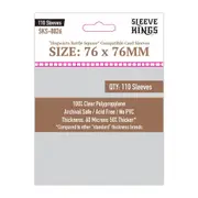 110pc Sleeve Kings 76x76mm Board Game Sleeves Hogwarts Battle Square Compatible