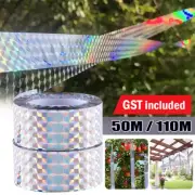 4.8cmx110/50M Two-Side Reflective Farm Bird Scare Repellent Tape Anti-Bird Tape