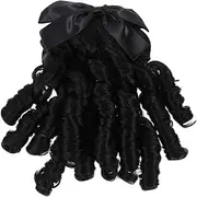 MUSISALY Hair Comb Curly Ponytail Hair Accessories Hair Ties Beads Lady Bundy Pigtail Hair Bands Curly Wig Mannequin Lace Front Wigs Human Hair Cute Black High-temperature Fiber