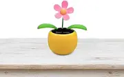 Solar Powered Dancing Flower, Solar Powered Dancing Toys for Car Dashboard, plas-tic Solar Dancing Flowers Shaking Head Car Ornaments Solar Powered Car Toy for Car Office Desk Decoration
