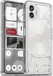 Liisooka Case for Nothing Phone 2, Military Grade Drop Protection Phone Case, Yellowing Resistant, Anti-Scratch Hard PC Back, Shockproof Hard Ultra-Thin Protective Cover, Clear