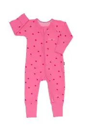 [Bonds] Bonds Toddler Poodlette Zip Wondersuit in Star Shine Cotton Neo Pink Size: 24-36 Months 24-36 Months Star Shine Cotton Neo Pink