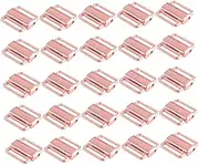 Sewroro 1set 50pcs Bra Shoulder Strap Buckles Bra Strap Anti-Slip Bra Clip Hook Bra Clasps Hooks for Women (Rose Gold 12mm)