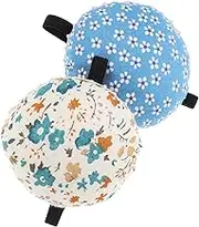 CORHAD 2pcs Floral Wrist Pin Cushions Wearable Sewing Accessories for Tailoring Crafting Handy with Styles Beginners