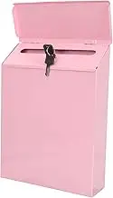 TEHAUX Multi Function Mailbox with Key Lock Wall Mounted Suggestion Box for Home and Office Capacity for Letters Newspapers and Magazines Stylish Design