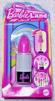 Barbie Mini Barbie land Medium Pink Lipstick Tube Surprise Reveal New