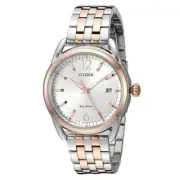 Citizen Women's Watch Drive Silver Tone Dial Two Tone Bracelet FE6086-74A