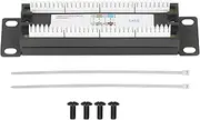 8 Port Cat6 Patch Panel, Compact 8 Ports Wall Mount Network Patch Panel - UTP Cat6 Unshielded Wiring Bracket for 23-28AWG Cable, Ideal for Home and Office Networks