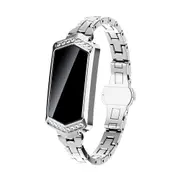 B78 Physiological Period Alert Brightness Adjust HR Blood Pressure Crystal Diamond Smart Watch SILVER COLOR