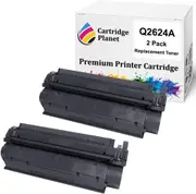 2 Pack Compatible Toner Cartridge Replacement for HP Q2624A 24A (2,500 Pages) for HP Laserjet 1150