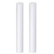 2pcs Acrylic Clay Roller 18.5cm x 2.5cm for Shaping Sculpting White