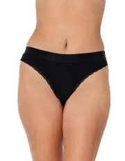 [Bendon] Cotton Logo Thong in Black