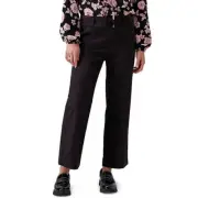 Social Standard by Sanctuary Ladies Juliet Twill Crop Pant Size 14 Black