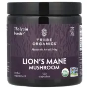 2 X Tribe Organics, Lion's Mane Mushroom, 120 Capsules