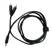 6ft 3.5mm Aux to 2 RCA Adapter Audio Cable for Stereo Speakers & Subwoofer Black
