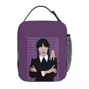 c175 Wednesday Addams Lunch Bags Insulated Lunch Tote Portable Bento Box Leakproof Picnic Bags for Woman Work Children School k175