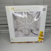 19 Lights Silver Snowflake Tree Top. Christmas Tree Star Topper