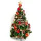 摩達客 台灣製12呎/12尺(360cm)特級綠松針葉聖誕樹 (+紅金色系配件組)(不含燈)