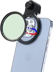 Kase Clip-on CPL Filter for iPhone, 58mm Magnetic Phone Camera Lens Circular Polarizer Filter Compatible with iPhone 16 15 14 Pro Max 13 12 11 Samsung Xiaomi