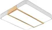 Wood Flush Mount Ceiling Light Fixtures Ultra-Thin Three Color Temperature Flat Lamp Kids Bedroom LED Ceiling Lamp Lighting with Acrylic Lampshade for Living Room Restaurant Green