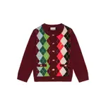 [Ganni] Ganni Argyle-pattern Cardigan M RED