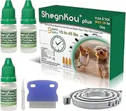 Safe and Effective: Dog Flea and Tick Prevention Repellent, Plus Spot-On with Plant Formula, for Small-Medium Dogs 4-44 lbs, (8.5 Month Supply)