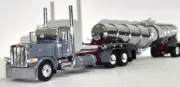 DCP gray/merlot Peterbilt 389 daycab Polar tank trailer 60-2068 1/64 new in box