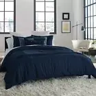KENNETH COLE Full/Queen Duvet Cover STRUCTURE,Reversible, INDIGO, 92" x 96", NEW