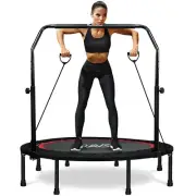 48'' Inch Black Foldable Mini Fitness Trampoline Rebounder for Kids and Adults